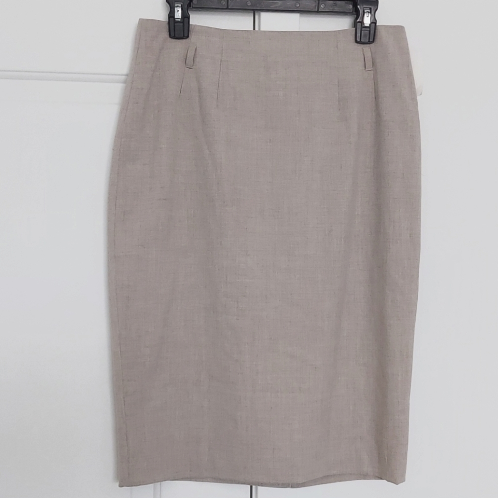 Amanda and Chelsea Beige Pencil Skirt